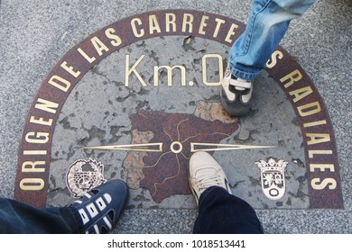Kilometer Zero Point In Madrid, Spain