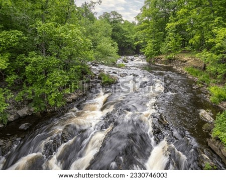Kimball Park Falls on the Montreal River in the town of Hurley in Wisconsin USA