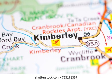 Kimberley. Canada On A Map.