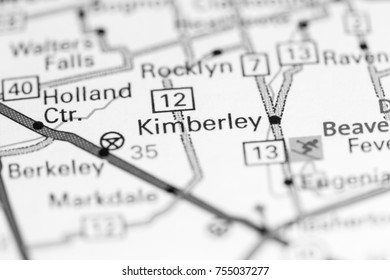 Kimberley. Canada On A Map.