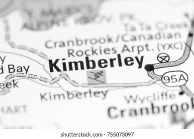 Kimberley. Canada On A Map.