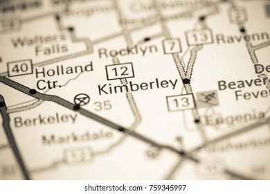 Kimberley. Canada On A Map.