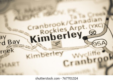 Kimberley. Canada On A Map.