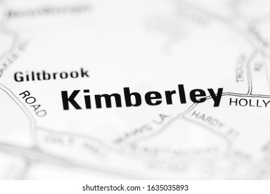 Kimberley On A Geographical Map Of UK