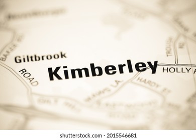 Kimberley On A Geographical Map Of UK