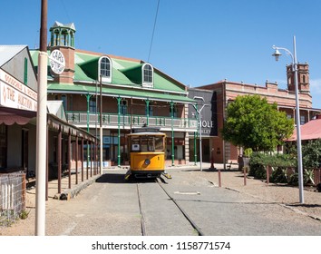 Kimberley, South Africa - December 6, 2013: Museum Diamond Mining Town At The Big Hole.