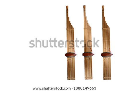 kind of reed mouth organ in northeastern Thailand. Thai musical instrument on white background.