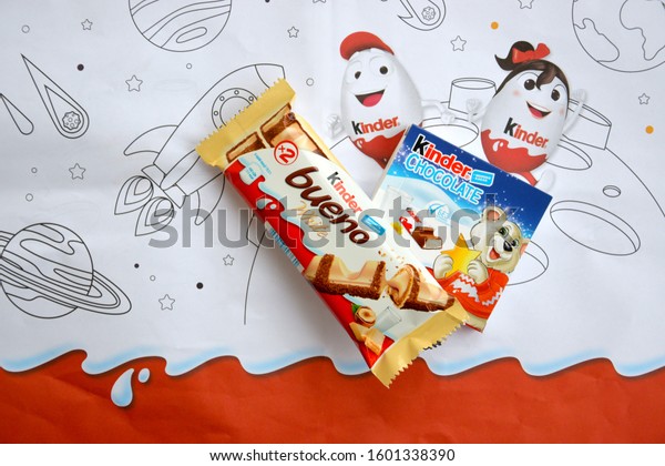 Kinder Chocolate Small Box Kids Bueno Backgrounds Textures Stock Image