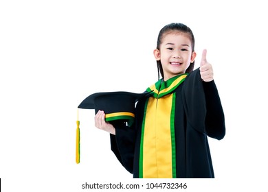 kindergarten graduation asian child