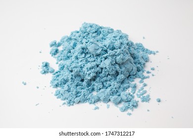 Kinetic blue sand on white background - Shutterstock ID 1747312217