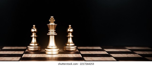 King Chess Pieces Stand Teamwork Concept Of Team Player Or Business Team And Leadership Strategy Or Strategic Planning And Human Resources Organization Risk Management.