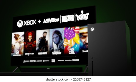 King County, Washington, United States - 19 January 2022: Xbox Microsoft Acquire Activision Blizzard 