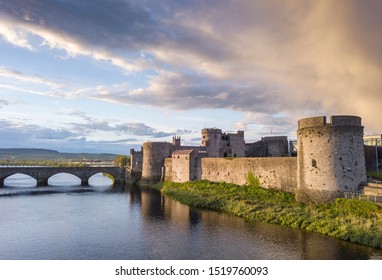 King John's Castle Aerial View. Limerick, Ireland. May, 2019