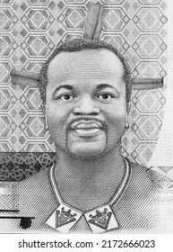 King Mswati III Portrait From Swaziland 100 Emalangeni 2017 Banknotes.