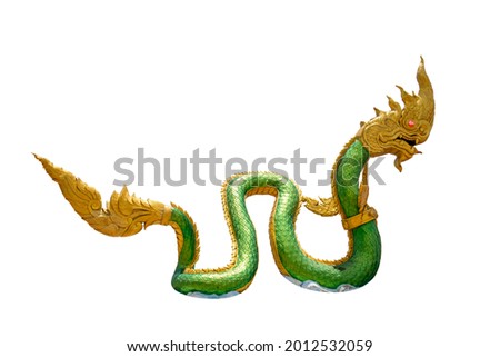 King of Naga isolated on white background Clipping path included, diecut