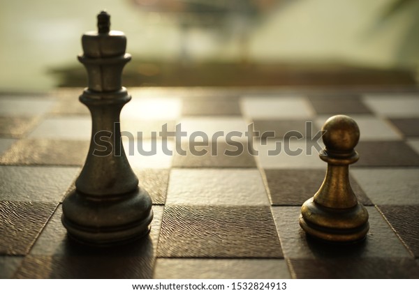 King Pawn Facing Each Other On Stock Photo (Edit Now) 1532824913