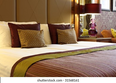 King Sized Bed In A Luxury Hotel Room