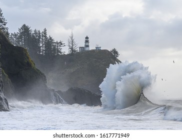 King Tide At Cape Disappointment