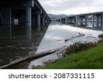 King Tide Under Highway 101 in San Rafael