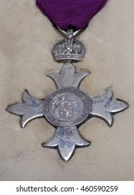 KINGAROY, AUSTRALIA, MARCH 29, 2016: A 1918 Medal Of The Most Excellent Order Of The British Empire