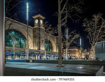 Kings Cross Station In The Night, London, UK