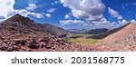 
Kings Peak panoramic vista views in Uintah Rocky Mountains from Henry’s Fork hiking trail in summer, Ashley National Forest, High Uintas Wilderness, Utah. United States. USA
