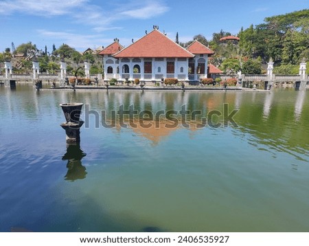 The king's resting place above the pond, Taman Ujung Karangasem Bali photo on December 26 2023