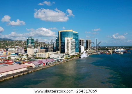 King's Wharf in Port of Spain at Trinidad 