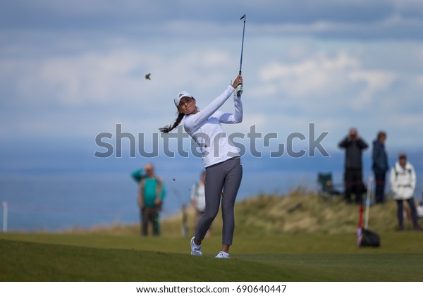 Kingsbarns, St Andrews Scotland, 5th August 2017.\
England\'s Sophie Lamb during the third round of the Ricoh Women\'s\
British Open
