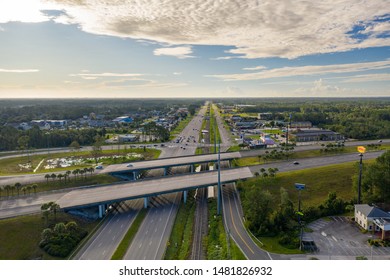 KINGSLAND, GA, USA - AUGUST 5, 2019: Aerial photo of Kingsland GA USA