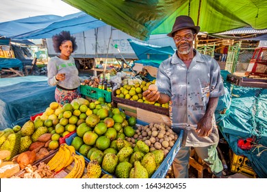 Kingston Jamaica - 11/24/2013: Biggest Coronation Food Market In Kingston Jamaica Day