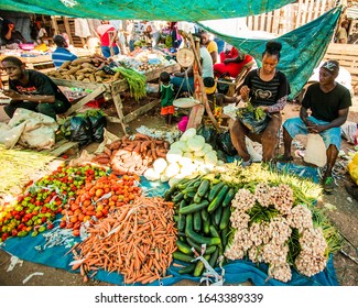 Kingston, Jamaica - 11/30/2013: Biggest Coronation Market In Kingston Jamaica At Day