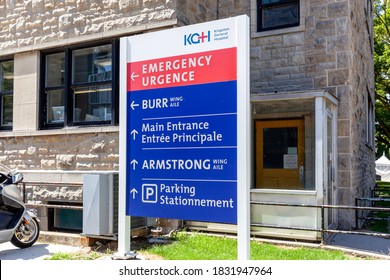 Kingston, On, Canada - August 7, 2020: Kingston General Hospital Sign Is Seen In Kingston, Ontario, Canada On August 7, 2020. 