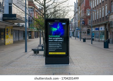 Kingston Upon Hull, Yorkshire, United Kingdom, 11.04.2020 City Centre Of Kingston Upon Hull During Coronavirus Pandemic