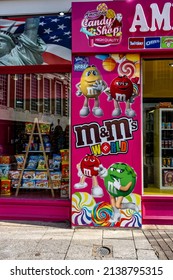 Kingston-Upon-Thames, Kingston London UK, March 23 2022, American Candy Shop Sweet Store With No People