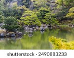 Kinkaku-ji Buddhist Temple Golden Pavilion views Kyoto Japan