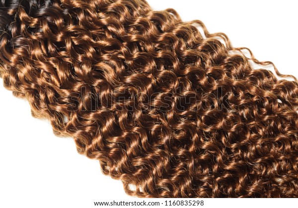 Kinky Curly Ombre Style Black Dyed Stock Photo Edit Now 1160835298