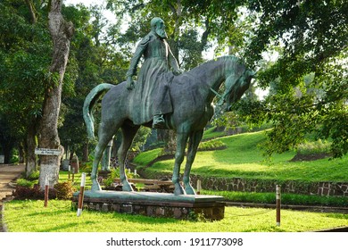 Kinshasa, DRC - 02 06 2021: Statue De Leopold II, Mont Ngaliema 