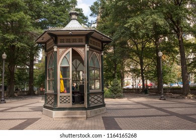 Kiosk In Rittenhouse Square In Philadelphia, Pa. USA