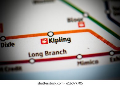 Kipling Station. Toronto Metro Map.