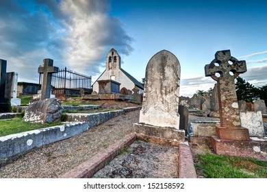 Kirk Malew Church And Graveyard In The Isle Of Man.