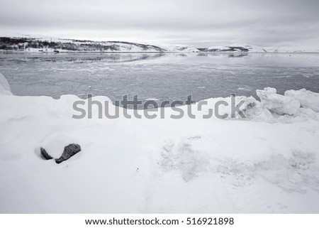 Similar – Image, Stock Photo far on the sea floats a fishing boat