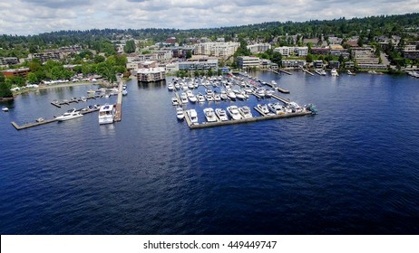 Kirkland, WA Waterfront Boats at the Marina on Lake Washington