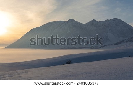 Kirkor mountain and its unique snowy landscape, Tatvan, Bitlis