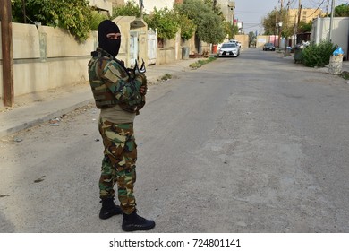 KIRKUK,IRAQ- SEPTEMBER 25: .Iraqi Turkmen Front (ITF) Soldiers September 25, 2017 In Kirkuk,Iraq