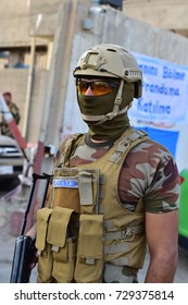 KIRKUK,IRAQ- SEPTEMBER 25: .Iraqi Turkmen Front (ITF) Soldiers September 25, 2017 In Kirkuk,Iraq