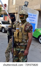 KIRKUK,IRAQ- SEPTEMBER 25: .Iraqi Turkmen Front (ITF) Soldiers September 25, 2017 In Kirkuk,Iraq