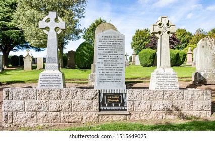 Kirriemuir, Scotland - Sept 8 2019: The Grave Of J M Barrie, Kirriemuir Graveyard