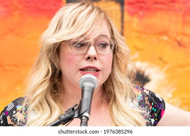 Kirsten Vangsness Attends Press Conference For State Senator Susan Rubio Senate Bill 805, 