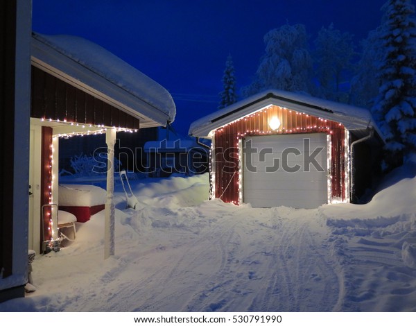 Kiruna Sweden January 2015 Scandinavian Style Buildings